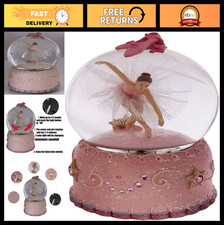 Ballerina Musical Snow Globe with Automatic Snowfall Colorful Lights - Swan La