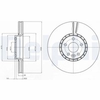 2X Bremsscheibe Delphi BG9085 FüR Volvo XC60 1 SUV 156 VAN AWD