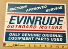 New ListingGENUINE Vintage 1990s Evinrude Outboard Motors Advertising 12 x 8" Metal Sign
