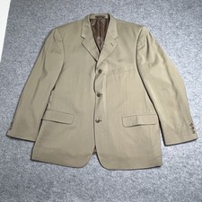 Giacca tuta uomo Karl Kani 100% lana peggiorata blazer cappotto sportivo marrone chiaro taglia 44