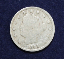 1909 Liberty Head V Nickel 5 Cents 5C US Coin