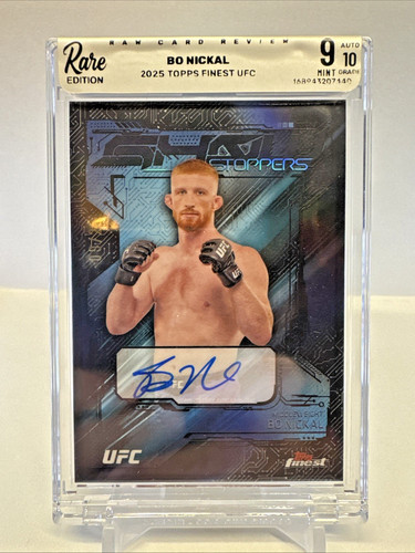 Bo Nickal [Black Refractor] #SSA-BN 2025 Topps Finest UFC Showstoppers Autograph card