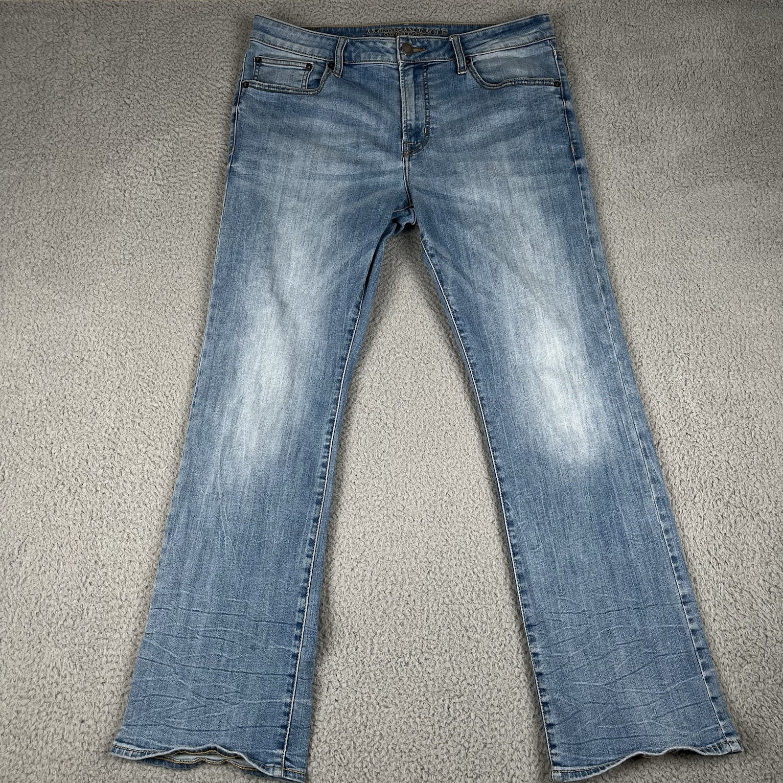 American Eagle Jeans Mens 35x31* Blue Original Boot Extreme Flex Cowboy Western