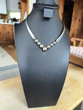 VTG Sterling Silver 925 Choker Collar Necklace Bead Design Signed AMF Mexico