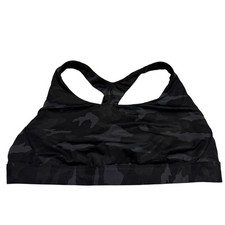 Athleta Black Gray Camouflage Racerback Sports Bra (No Size) Stretch 1X-2X D-DD+