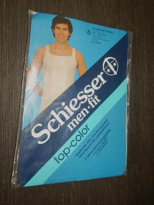 Schiesser Men Fit Sportjacke Unterhemd Achselshirt Retro Beige   Gr.6