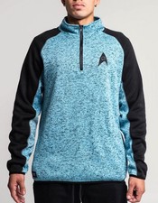 EUC Official Star Trek Mens Blue Pull Over Sweatshirt Size Small