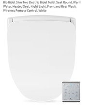 Bio Bidet Slim 2 Electric Toilet Seat in White - New - Round