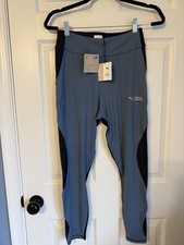 Conjunto de leggings acanalados azules Puma x Maggie Stephenson y 2 sujetadores deportivos nuevo con etiquetas