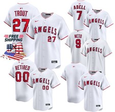 Men's Los Angeles Angels White Home Custom - Stitched!!