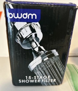 Shower Head Water Filter Softener Hard Water Remover Use Universal BWDM 15 Stage
