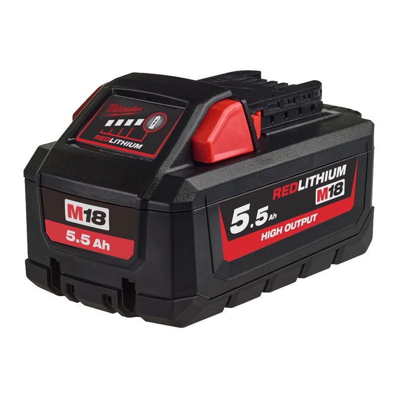 GENUINE Milwaukee Tools M18 5.5Ah High Output Redlithiumion Battery 4932464712