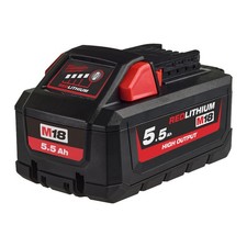 Image of GENUINE Milwaukee Tools M18 5.5Ah High Output Redlithiumion Battery 4932464712