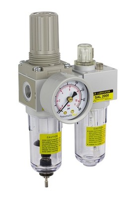 SAU2010M-N02G Mini Two-Unit Compressed Air Filter Regulator Lubricator Piggyback