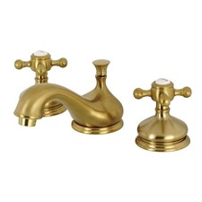 Kingston Brass KS1167BX 8 in. Widespread Bathroom Faucet, Brushed Brass