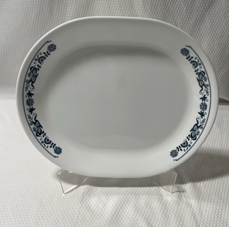 Corelle Old Town 12" Blue Oval Serving Platter - Image 4 of 4