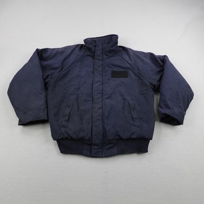 Vintage US Navy Jacket Mens Large Blue Shipboard Cold Weather Flame Resistant