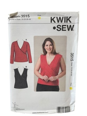 Kwik Sew 3515 Women's Plus Size Tops 1X-4X Stretch Knit Pattern UNCUT FF