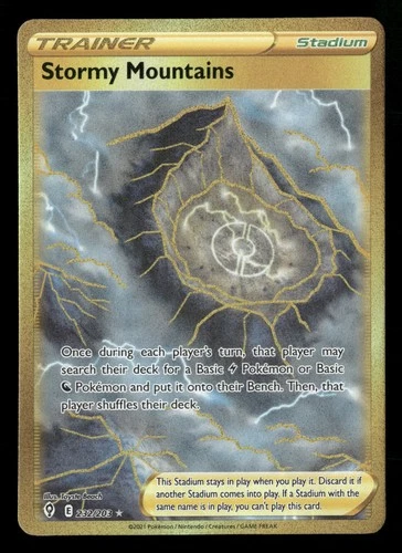 Stormy Mountains - 232/203 - Secret Rare - Evolving Skies - Pokemon Card - NM/M
