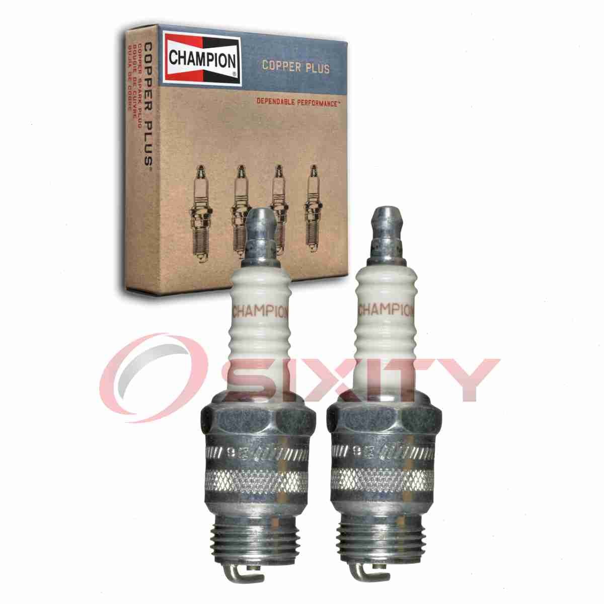 2 pc Champion Copper Plus 129 Spark Plugs for RF10C R86T R85T R83T R83CT or