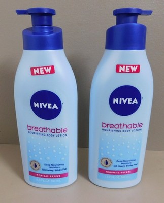 2 Pack - Nivea Breathable Nourishing Body Lotion Tropical Breeze 16.9 oz each