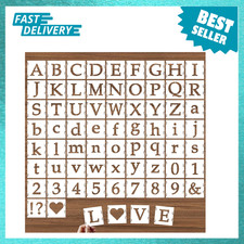 Alphabet Letter Stencils Plastic 2 Inch 65 Pcs Reusable Interlocking Template