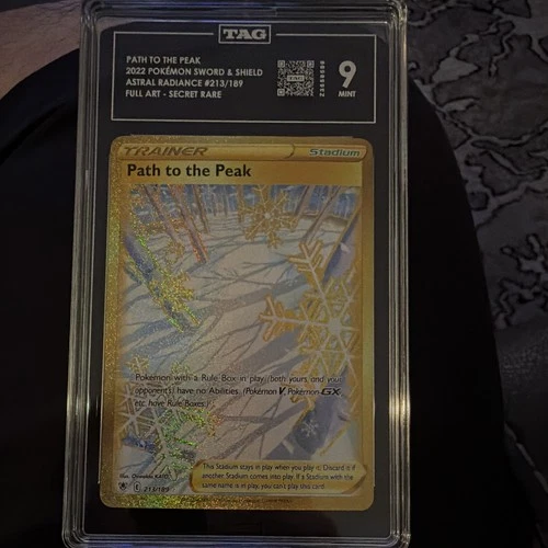 TAG 9 Path to the Peak 213/189 Secret Rare Full Art Holo ENG 2022
