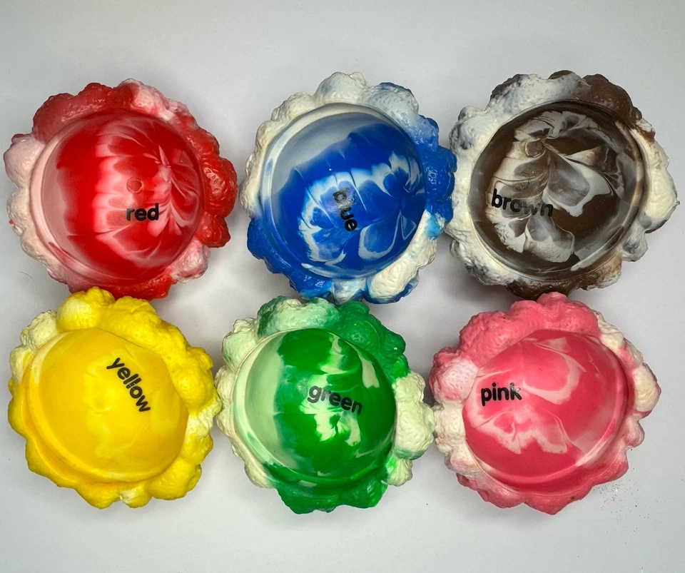 Juego de cuchara y cuencos de helado de colección años 90 21 piezas clasificación de colores juguete educativo aprendizaje Foto 3 de 4