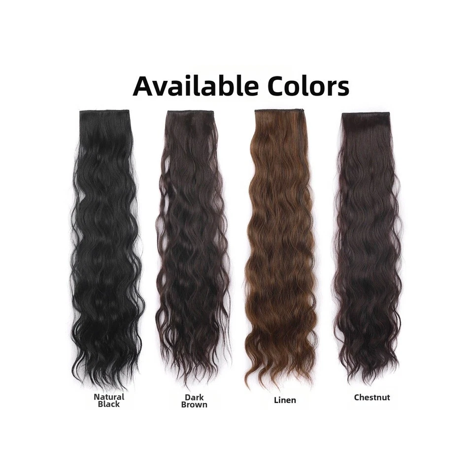 Hitzebeständige Kunsthaar Extensions 3 Stück Wellig Lang Lockig Clip In Set - Bild 4 von 4