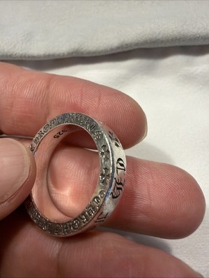 Chrome Hearts .925 Sterling Silver 6MM Spacer Ring CH Forever
