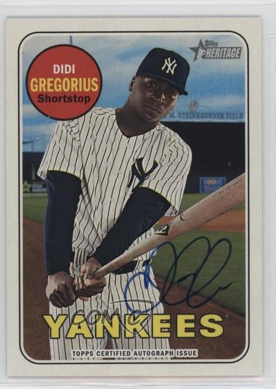 2018 Topps Heritage Real One Auto Didi Gregorius #ROA-DG Auto pe8