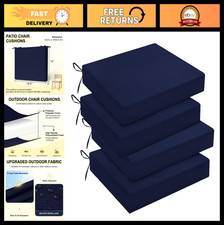 Outdoor Chair Cushions Set of 4 - Water-Resistant, High Density Foam, 18.5" x 16