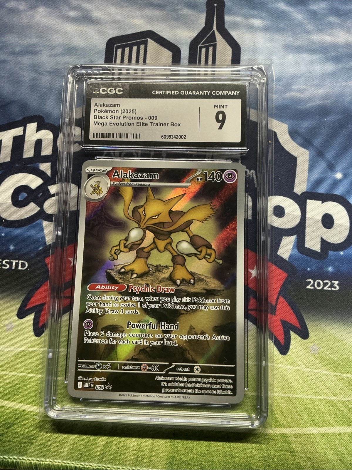 Pokemon Alakazam Black Star Promos- 009 Mega Evolution Elite Trainer Box CGC 9