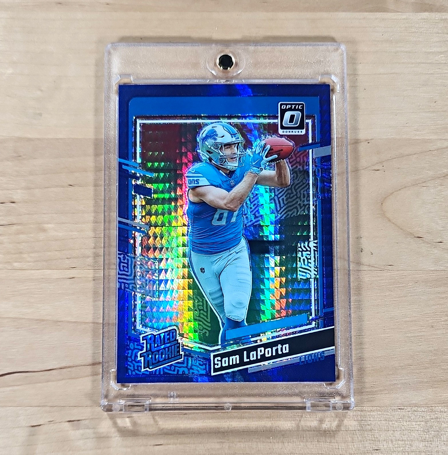 Panini 2023 Donruss Optic Sam LaPorta Blue Prizm Rated Rookie #237 Lions