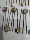 18 Original Vintage Rhinestone Flower Hair Pins, Up Do Hair Accessory! — photo 3