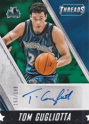 Tom Gugliotta 2015-16 Panini Threads Signage #5 /199 All-Star Auto Timberwolves