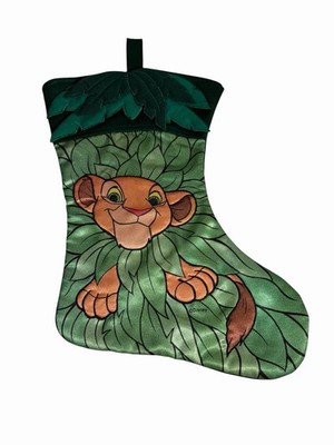 DISNEY LION KING SIMBA CHRISTMAS STOCKING RARE - Santa s Best Felt