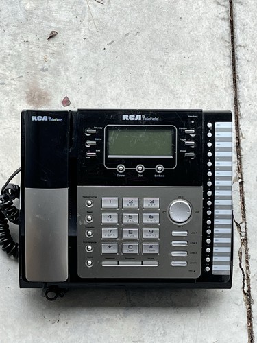 RCA Telefield VISYS 25424RE1A Corded Business Phone 4 Line Black/Silver