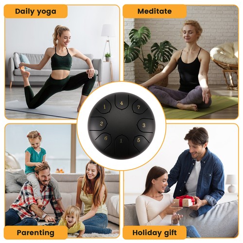 Stahlzungentrommel 13 Zoll – 15 Noten In C-Dur, Mit Schlägeln & Tragetasche – Meditationsinstrument Für Garten & Zuhause