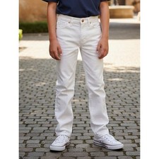 Wrangler Cowboy Cut Jeans Boys Size 10 Regular White Original Fit Light Wash NWT