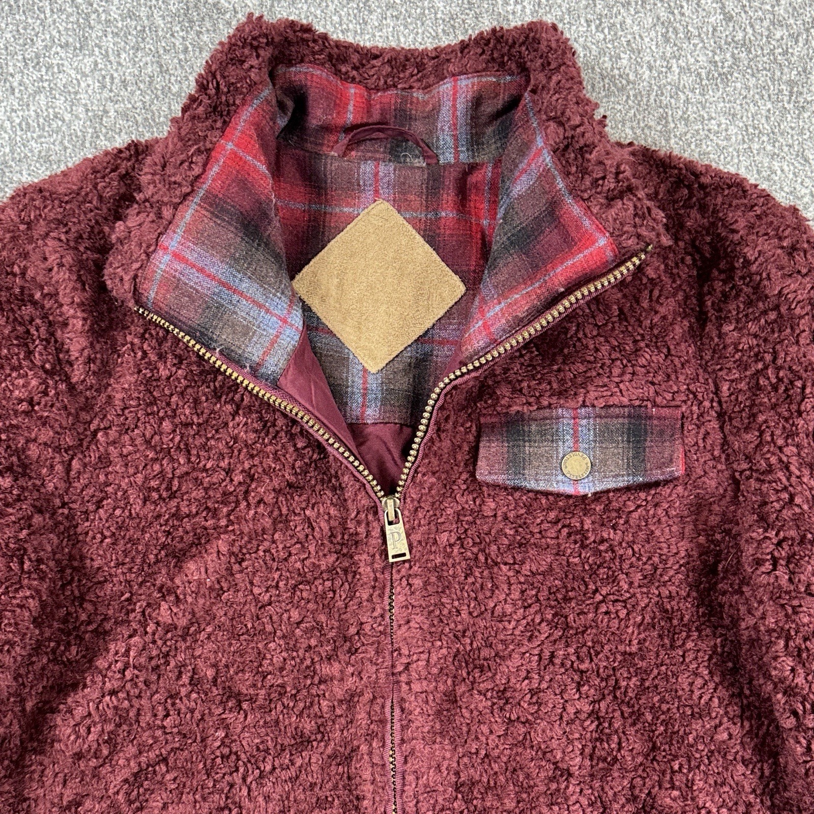 Pendleton Jacket Womens Medium Red Coat Sherpa Pl… - image 7