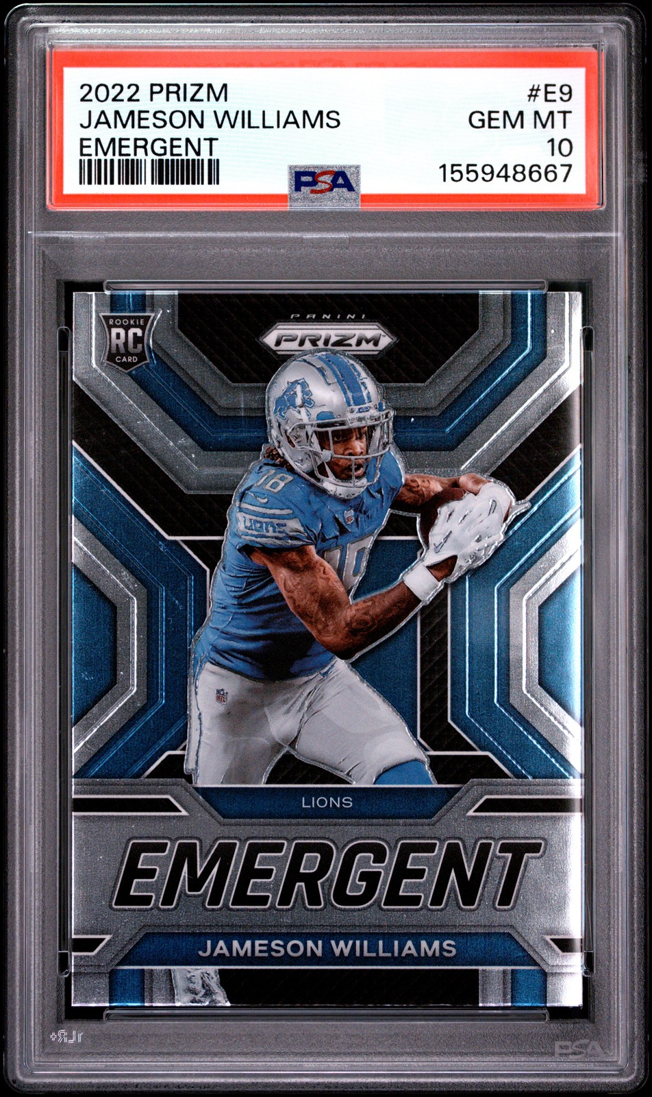 Jameson Williams Panini Prizm Emergent #E9 Base