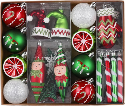 Victors Workshop Weihnachtskugeln Silber Weiß Christbaumkugeln Weihnachtsbaumsch