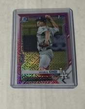 2021 Bowman Hyun-Il Choi Pink Mojo /199. Rookie