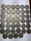 1936-S  BUFFALO NICKEL ROLL (40 COINS), VERY FINE+ condition
