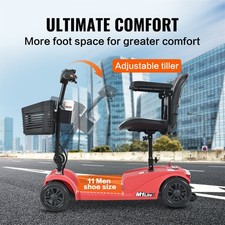 Foldable Seated EScooter W250W Motor Dual LED Lights