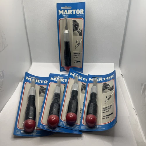 NOS Martor Lot of(5) Fixed Curved Utility Knives
