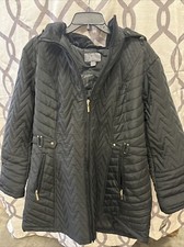 Gallery Womens Plus Removable Hood Midweight Quilted Jacket Size 2x