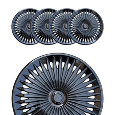 For 17 Hub Shell Cart Decorate Hub 4pcs Wheel Rims Cover 17 Inch Black Hubcaps