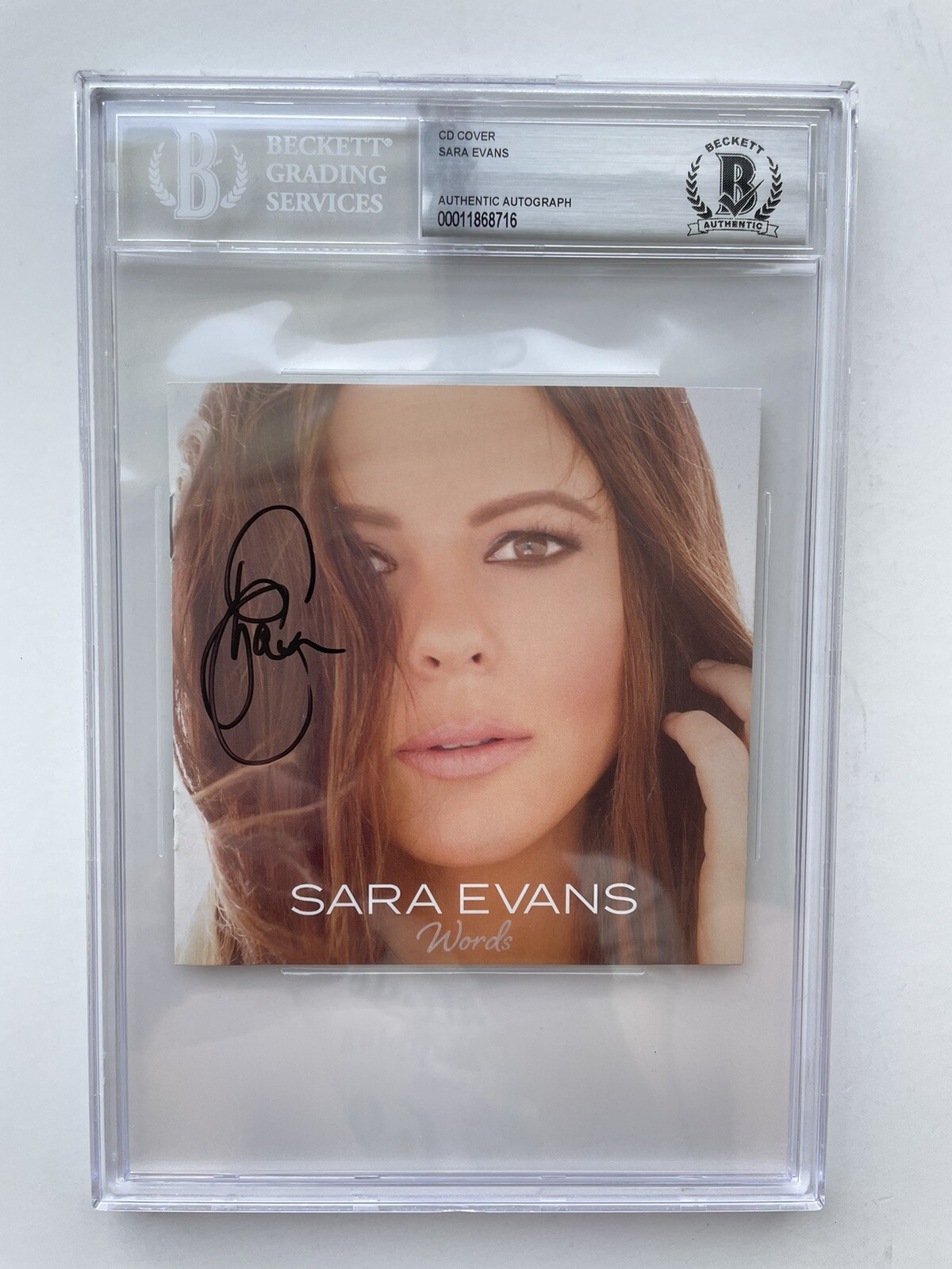 Sara Evans Autographed Word CD Booklet Beckett Authentic